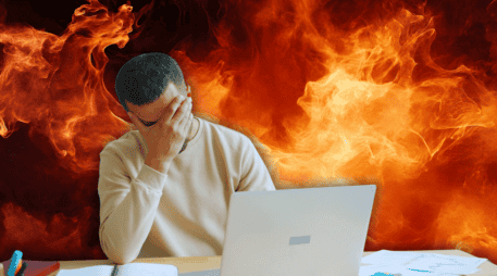 La profunda desconexión entre las altas expectativas del líder y la compleja realidad operativa es la receta perfecta para desarrollar el temido Síndrome de Burnout. ESPECIAL / CANVA
