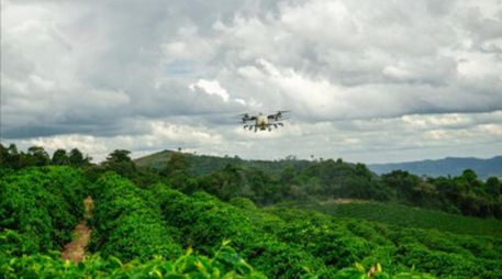 La siembra y fumigación con drones impulsa la producción y la sostenibilidad de los pastos en Brasil. EFE