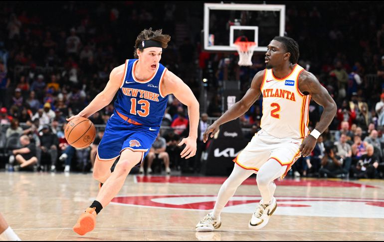 Los Knicks de Nueva York se encargaron de que la temporada de los Hawks terminara de la manera más escandalosa posible. AFP/ A. HAGY.