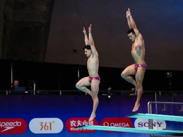 La pareja azteca logró superar a los británicos Jack Laugher y Anthony Harding. AFP/ ARCHIVO.