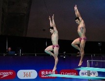 La pareja azteca logró superar a los británicos Jack Laugher y Anthony Harding. AFP/ ARCHIVO.