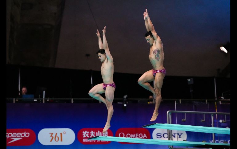 La pareja azteca logró superar a los británicos Jack Laugher y Anthony Harding. AFP/ ARCHIVO.