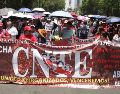 Los maestros chiapanecos organizaron una manifestación para hacerse escuchar ante la Presidenta Claudia Sheinbaum. SUN/ARCHIVO