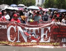 Los maestros chiapanecos organizaron una manifestación para hacerse escuchar ante la Presidenta Claudia Sheinbaum. SUN/ARCHIVO