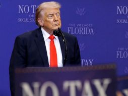 Donald Trump participó como orador principal en una cena privada del Forum Club en West Palm Beach, Florida. EFE/C. Herrera