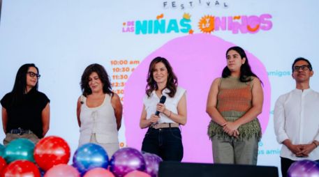 Verónica Delgadillo destacó la importancia del evento para las familias y las infancias de Guadalajara. ESPECIAL / Ayuntamiento de Guadalajara