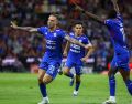 Rotondi anotó el primer gol del Cruz Azul cerca del final del primer tiempo. EL INFORMADOR/A. Navarro