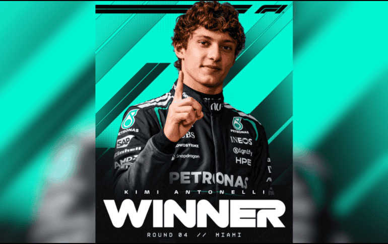 Pese a una largada accidentada donde fue relegado por la presión de Verstappen y Leclerc, el piloto de Mercedes ejecutó una remontada magistral apoyada en una gestión de boxes impecable. ESPECIAL/ X/ @F1
