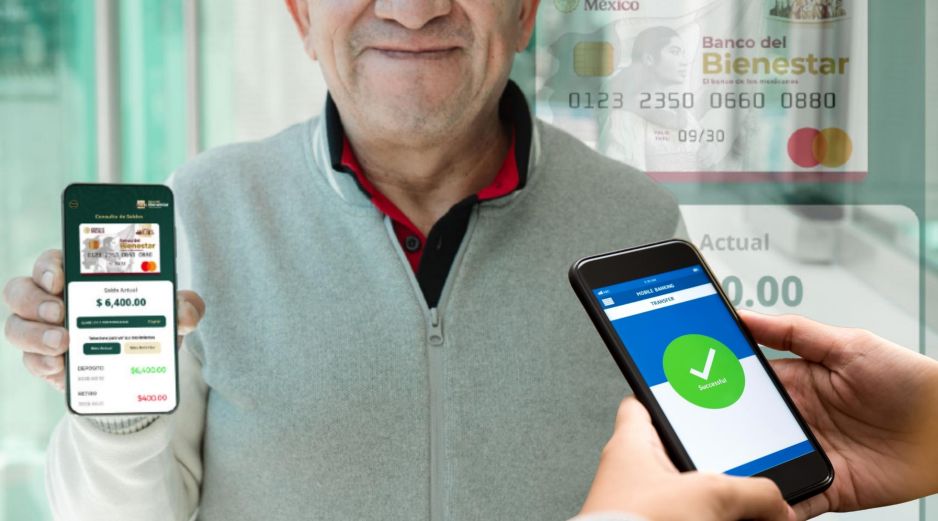 Muchos adultos mayores aún desconocen que su tarjeta del Banco del Bienestar está respaldada por la red financiera nacional y limitan su uso al retiro de efectivo. ESPECIAL, FACEBOOK / Banco del Bienestar y CANVA