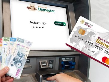 Si una persona decide retirar su dinero en bancos comerciales privados (como Banamex, BBVA, Banorte o Santander, entre otros), debe saber que sí te cobrarán una comisión. ESPECIAL / Banco del Bienestar y CANVA
