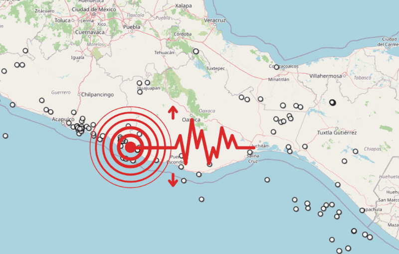 &nbsp;Sismo en Oaxaca. ESPECIAL / SSN