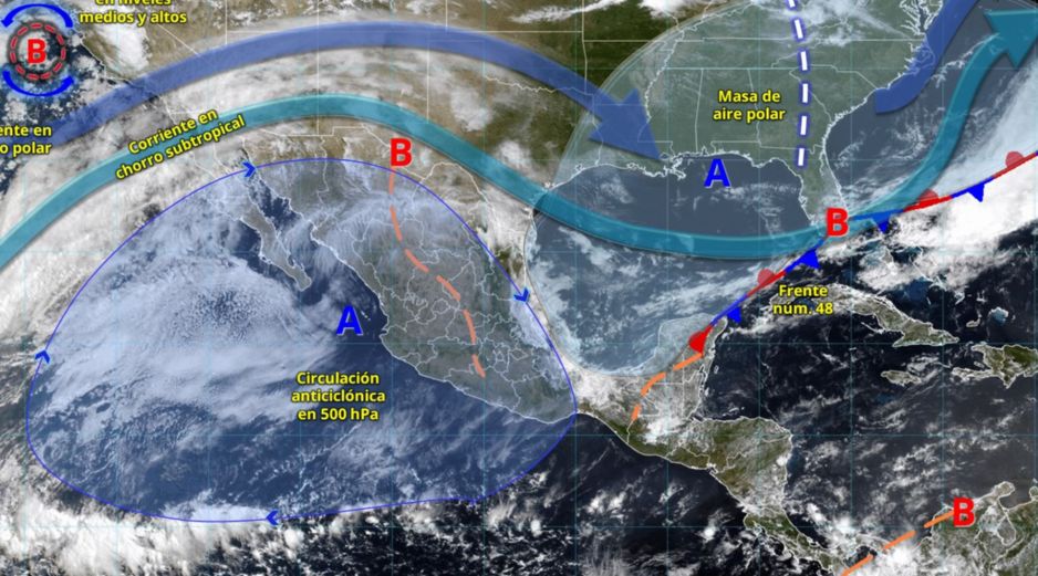 El pronóstico advierte un escenario de contrastes, donde el calor extremo coexistirá con lluvias intensas y fuertes vientos. ESPECIAL/ SMN.