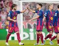 Los culés enfrentarán el Derbi Español este 10 de mayo. Con una victoria o un empate ante el Real Madrid, podrían coronarse este mismo fin de semana. AFP