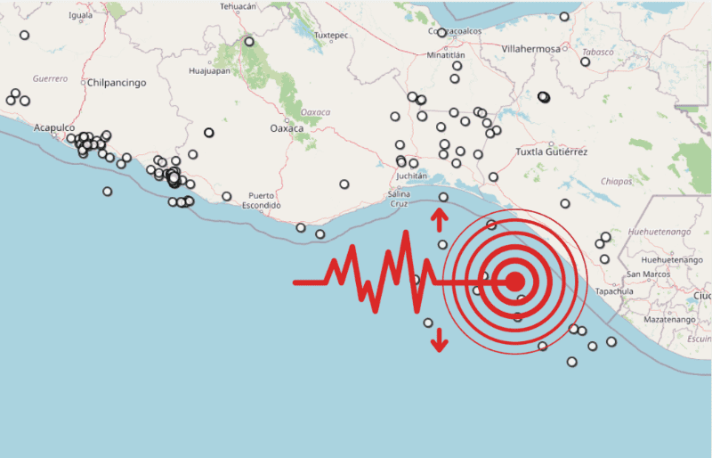 &nbsp;Sismo en Chiapas. ESPECIAL / SSN