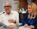 Ambos casos involucran a autoridades internacionales, investigaciones federales y una intensa discusión sobre la soberanía y la seguridad nacional. ESPECIAL / FACEBOOK Rubén Rocha Moya y Maru Campos Galván