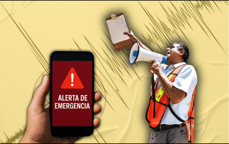 Para recibir la alerta sísmica no es necesario que los celulares se encuentren conectados a una red de internet. EL INFORMADOR/ARCHIVO ESPECIAL/Gobierno de México/Canva