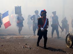Cientos de personas participaron en la recreación de la Batalla de Puebla este 2026. XINHUA/D. Augusto