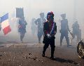Cientos de personas participaron en la recreación de la Batalla de Puebla este 2026. XINHUA/D. Augusto