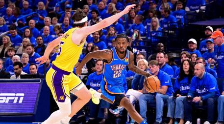 El Thunder de Oklahoma City se impuso 108 a 90 a los Lakers de Los Ángeles en el juego uno de la Semifinal del Oeste. AFP / J. Gateley