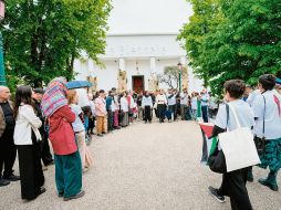 Manifestantes proPalestina en la Bienal de Venecia. AP