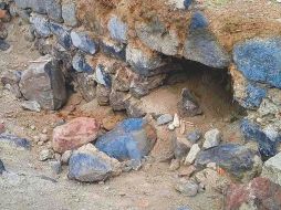 Foto que refleja la destrucción del sitio arqueológico de Los Tlalteles. CORTESÍA