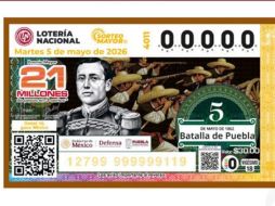 El billete del Sorteo Mayor 4011 conmemoró el 164 aniversario de la Batalla de Puebla. X/lotenal