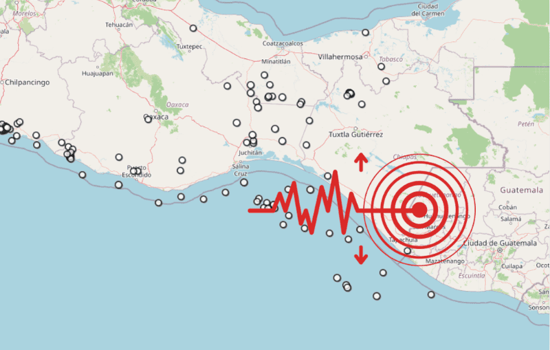 &nbsp;Sismo en Chiapas. ESPECIAL / SSN