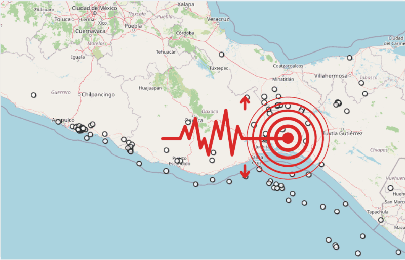 &nbsp;Sismo en Oaxaca. ESPECIAL / SSN