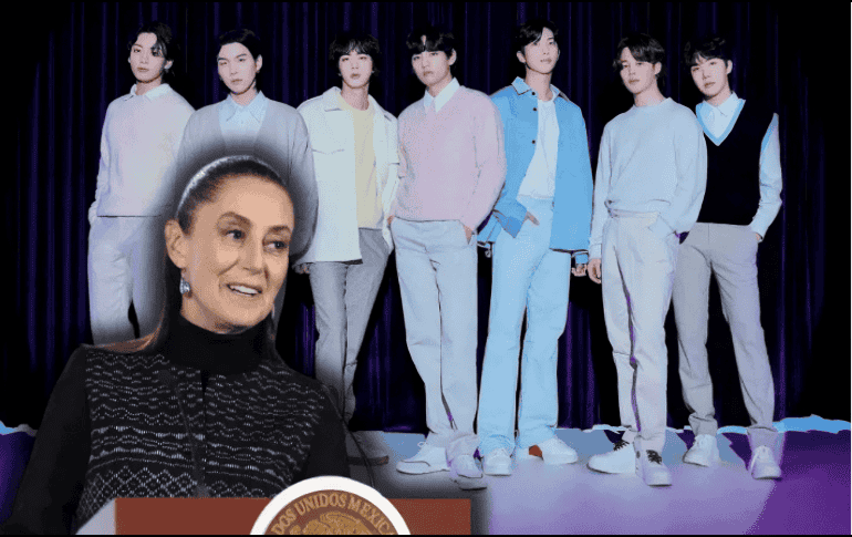 Previo a la realización de sus conciertos, la banda surcoreana BTS acudirá a la sede del Poder Ejecutivo Federal de México. EFE/Ocesa/J. Méndez