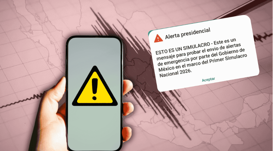 En febrero, la Presidenta Claudia Sheinbaum comentó que ya se trabajaba para reducir el volumen y ajustar el mensaje de la alerta sísmica en los teléfonos. ESPECIAL/Canva