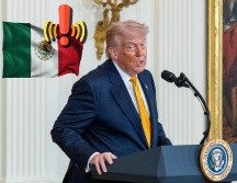 Trump lanzó una nueva amenaza al Gobierno de México durante un evento celebrado en la Casa Blanca este miércoles 6 de mayo. EFE / EPA / SHAWN THEW