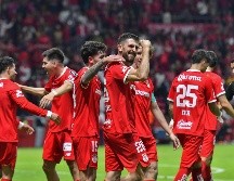 Los Diablos Rojos del Toluca aplastaron 4-0 al LAFC de la MLS, revirtiendo el marcador global para un contundente 5-2. IMAGO7.