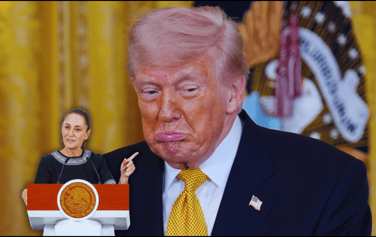 La Mandataria dijo que el gobierno de Trump debe implementar políticas para reducir el consumo de fentanilo en su país, y disminuir el tráfico de armas de Estados Unidos a México. EFE / Y. Gripas / I. Esquivel