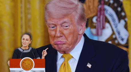 La Mandataria dijo que el gobierno de Trump debe implementar políticas para reducir el consumo de fentanilo en su país, y disminuir el tráfico de armas de Estados Unidos a México. EFE / Y. Gripas / I. Esquivel