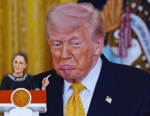 La Mandataria dijo que el gobierno de Trump debe implementar políticas para reducir el consumo de fentanilo en su país, y disminuir el tráfico de armas de Estados Unidos a México. EFE / Y. Gripas / I. Esquivel