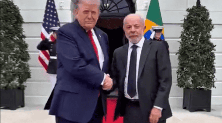 En contra de lo que es habitual bajo el mandato de Trump, los dos mandatarios no comparecieron hoy juntos en la Casa Blanca. ESPECIAL/X /@LulaOficial