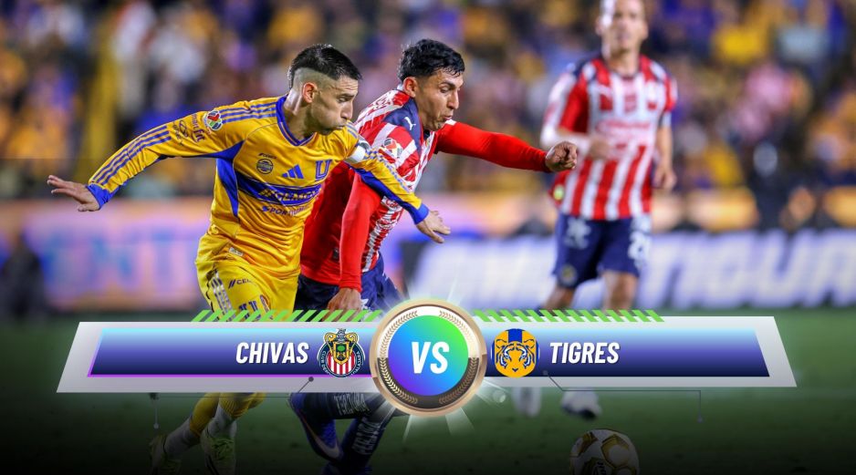Chivas buscará aprovechar el apoyo de su afición en casa para superar a Tigres en la Liguilla. ESPECIAL / IMAGO7 y CANVA