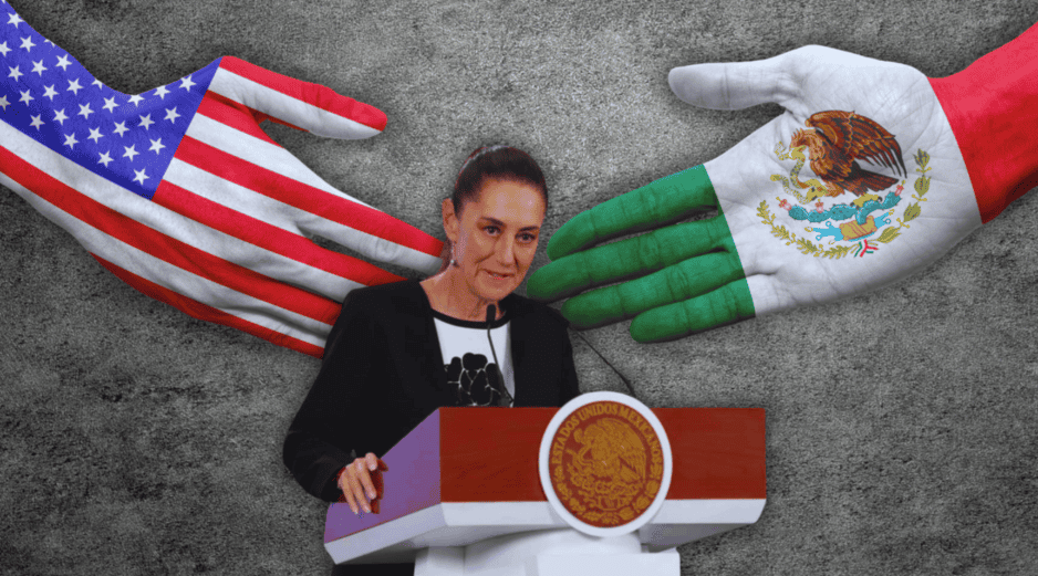 Sheinbaum señaló que su gobierno siempre ha demandado a la administración de Trump que los connacionales sean siempre protegidos y reconocidos. SUN / C. Mejía / ESPECIAL / CANVA