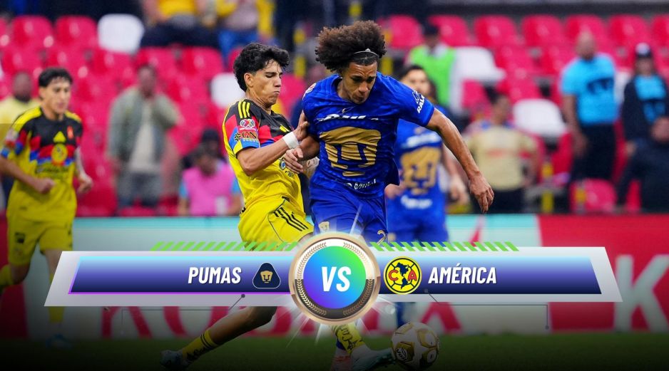 Pumas y América se enfrentan en la Vuelta de los Cuartos de Final del Clausura 2026 en la cancha de Ciudad Universitaria. ESPECIAL / IMAGO7 y CANVA