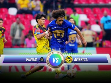 Pumas y América se enfrentan en la Vuelta de los Cuartos de Final del Clausura 2026 en la cancha de Ciudad Universitaria. ESPECIAL / IMAGO7 y CANVA