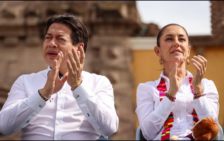 Mario Delgado, secretario de Educación, y Claudia Sheinbaum, Presidenta de México. EL INFORMADOR / ARCHIVO