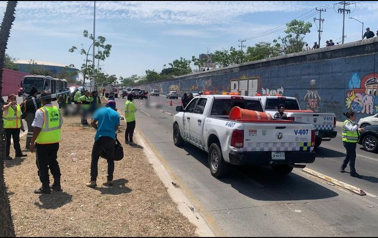 Policía Vial Jalisco atiende el atropellamiento en Periférico y la Calzada Independencia. ESPECIAL