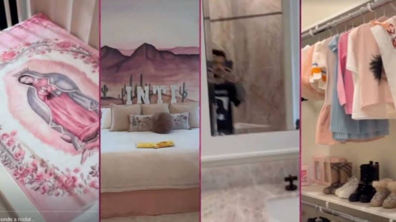 Detalles del cuarto de la pequeña Inti que Nodal ya tiene listo. INSTAGRAM&nbsp;
