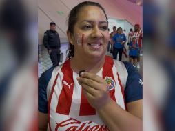 Maritza Reynoso celebró el Día de las Madres en el estadio y aseguró que ver a Chivas avanzar sería el mejor regalo este 10 de mayo. EL INFORMADOR/ F. RAMÍREZ.