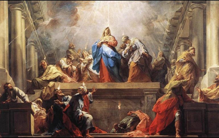 «Si me aman, cumplirán mis mandamientos; yo le rogaré al Padre y él les dará otro Paráclito para que esté siempre con ustedes, el Espíritu de la verdad». WIKIPEDIA/«Pentecostés», de Jean II Restout