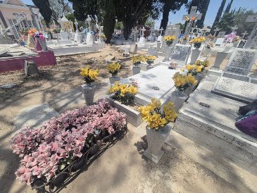 Decenas de familia se dieron cita en el Panteón de Mezquitán, en Guadalajara, para celebrar el Día de las Madres en compañía familiar. EL INFORMADOR/ O. GONZÁLEZ.