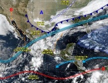 Mientras persisten las tormentas en el centro y sureste de México, la onda de calor mantendrá temperaturas superiores a los 45 grados en diversos Estados. ESPECIAL/ SMN.