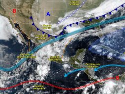 Mientras persisten las tormentas en el centro y sureste de México, la onda de calor mantendrá temperaturas superiores a los 45 grados en diversos Estados. ESPECIAL/ SMN.