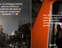 El chofer del Metro que abordaban detuvo el tren para dejarlas apreciar el show. SUN / ESPECIAL