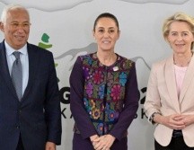 El presidente del Consejo Europeo, António Costa, la Presidenta Claudia Sheinbaum y la presidenta de la Comisión Europea, Ursula von der Leyen, en una foto de archivo del 2025. FACEBOOK/Unión Europea en México